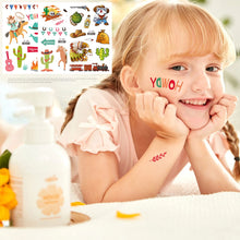 Load image into Gallery viewer, Waterproof Children's Party Tattoo Sticker Cute Cartoon Cowboy Tattoo Sticker Fashion Kids Face Tattoo Stickers