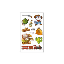Load image into Gallery viewer, Waterproof Children's Party Tattoo Sticker Cute Cartoon Cowboy Tattoo Sticker Fashion Kids Face Tattoo Stickers