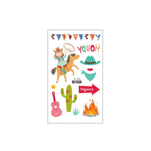 Load image into Gallery viewer, Waterproof Children's Party Tattoo Sticker Cute Cartoon Cowboy Tattoo Sticker Fashion Kids Face Tattoo Stickers