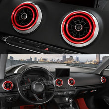 Load image into Gallery viewer, 4Pcs Car Decal Instruments Air Outlet Cover Decoration Ring Stickers for Audi A3 S3 Q2 Auto Interior Aluminum Alloy Accessories