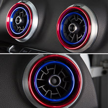 Load image into Gallery viewer, 4Pcs Car Decal Instruments Air Outlet Cover Decoration Ring Stickers for Audi A3 S3 Q2 Auto Interior Aluminum Alloy Accessories