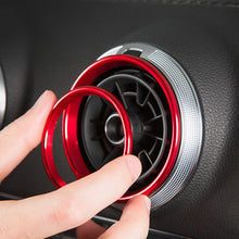Load image into Gallery viewer, 4Pcs Car Decal Instruments Air Outlet Cover Decoration Ring Stickers for Audi A3 S3 Q2 Auto Interior Aluminum Alloy Accessories