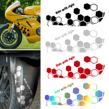 Load image into Gallery viewer, Universal Motorcycle Front Fender Body Comb Style Stickers Reflective Waterproof Decal