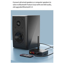 Load image into Gallery viewer, NFC Bluetooth 5.3 Transmitter Receiver 3.5mm AUX Optical Coaxial 6.5mm Mic/U Disk/TF Card HIFI Stereo Wireless Audio Adapter