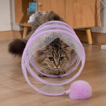 Load image into Gallery viewer, Folded Cat Spiral Tunnel Cat STunnel Spring Toy S Type Cat Tunnel Tube Pet Collapsible Interactive Toy for Rabbit Kitten