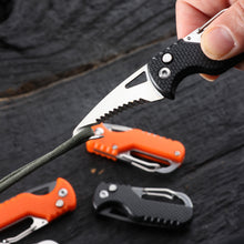 Load image into Gallery viewer, Multifunctional Express Package Cutter Letter Opener Key Chain Outdoor Portable Serrated Emergency Survival Tool