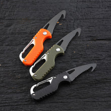 Load image into Gallery viewer, Multifunctional Express Package Cutter Letter Opener Key Chain Outdoor Portable Serrated Emergency Survival Tool