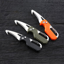 Load image into Gallery viewer, Multifunctional Express Package Cutter Letter Opener Key Chain Outdoor Portable Serrated Emergency Survival Tool