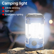 Load image into Gallery viewer, 12LED Outdoor Camping Hand Light Portable Dry Battery 3 Adjustment Atmosphere Camping Light With Compass Super Bright Home Emergency Lamp Long Life