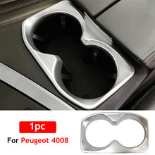 Load image into Gallery viewer, Car Interior Cup Holder Matte Chrome Framing Trim Stickers For Peugeot 4008 5008 3008 GT 2017 2018 Accessories Styling
