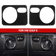 Load image into Gallery viewer, Car Headlight Switch Control Frame Sticker Anti-scratch Stickers for VW Golf 6 R MK6 Scirocco 09-16 Carbon Fiber Style