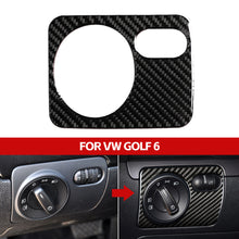 Load image into Gallery viewer, Car Headlight Switch Control Frame Sticker Anti-scratch Stickers for VW Golf 6 R MK6 Scirocco 09-16 Carbon Fiber Style