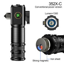 Load image into Gallery viewer, Strong Long-Range Flashlight Super Bright P35 Fixed Focus Portable Mini Flashlight Tail Iron Strip With Strong Magnetic Outdoor Multi-Function Clip Cap Light -1300 Lumens