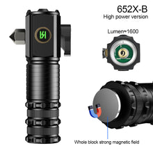 Load image into Gallery viewer, Strong Long-Range Flashlight Super Bright P35 Fixed Focus Portable Mini Flashlight Tail Iron Strip With Strong Magnetic Outdoor Multi-Function Clip Cap Light -1600 Lumens