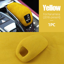 Load image into Gallery viewer, Suede Car Head Gear Shift Panel Knob Cover Trim Frame Protector Decoration Sticker For Cayenne Panamera 971 Interior Accessories
