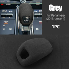 Load image into Gallery viewer, Suede Car Head Gear Shift Panel Knob Cover Trim Frame Protector Decoration Sticker For Cayenne Panamera 971 Interior Accessories