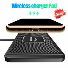 Load image into Gallery viewer, Car Wireless Fast Charger Silicone Anti-skid Pad Cradle Dock for iPhone 14 13 X 12 Pro Max Samsung Charging Stand 15W Interior Accessories