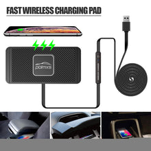 Load image into Gallery viewer, Car Wireless Fast Charger Silicone Anti-skid Pad Cradle Dock for iPhone 14 13 X 12 Pro Max Samsung Charging Stand 15W Interior Accessories