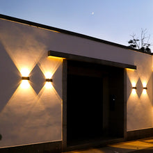 Load image into Gallery viewer, Super Bright Solar Wall Spot Light Outdoor Garden Decoration Wall Lamp High Brightness Up And Down Luminous Lighting Outdoor Solar LED Lamp