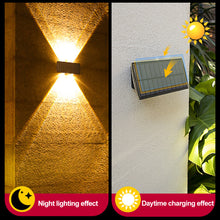 Load image into Gallery viewer, Super Bright Solar Wall Spot Light Outdoor Garden Decoration Wall Lamp High Brightness Up And Down Luminous Lighting Outdoor Solar LED Lamp