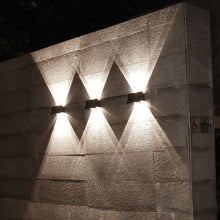Load image into Gallery viewer, Super Bright Solar Wall Spot Light Outdoor Garden Decoration Wall Lamp High Brightness Up And Down Luminous Lighting Outdoor Solar LED Lamp