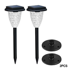 Load image into Gallery viewer, Solar Lawn Spike Lamp Outdoor Garden Pathway Lamp with Base Solar Waterproof Landscape Path Yard Backyard Patio Decorative Lamp