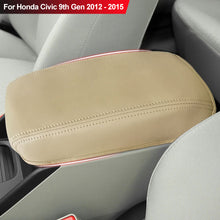 Load image into Gallery viewer, Car Armrest Box Center Console Lid Armrest Cover Interior Accessories Microfiber Leather Cover For Honda Civic 9th Gen 2012 - 2015