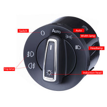 Load image into Gallery viewer, Auto Car Headlight Switch Head Light Lamp with Auto-Switch Sensor For VW Passat B5 B7 Transporter T5 Tiguan Jetta Mk6 Golf 4 6
