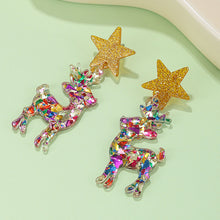 Load image into Gallery viewer, Christmas Acrylic Elk Ear Stud Jewelry Women Child Christmas Fashion New Year Gift Xmas Earrings Ins Jewelry
