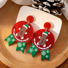 Load image into Gallery viewer, Fashion Winter Christmas Circle Round Heart Eardrop Deer Elk Creative Pendant Earrings Star Xmas Earrings Jewelry for Women