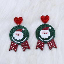 Load image into Gallery viewer, Fashion Winter Christmas Circle Round Heart Eardrop Deer Elk Creative Pendant Earrings Star Xmas Earrings Jewelry for Women