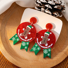 Load image into Gallery viewer, Fashion Winter Christmas Circle Round Heart Eardrop Deer Elk Creative Pendant Earrings Star Xmas Earrings Jewelry for Women