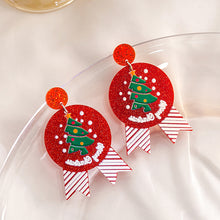 Load image into Gallery viewer, Fashion Winter Christmas Circle Round Heart Eardrop Deer Elk Creative Pendant Earrings Star Xmas Earrings Jewelry for Women