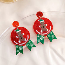 Load image into Gallery viewer, Fashion Winter Christmas Circle Round Heart Eardrop Deer Elk Creative Pendant Earrings Star Xmas Earrings Jewelry for Women