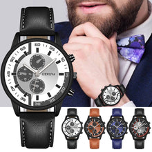 Load image into Gallery viewer, Mens Quartz Watches Sports Casual Fashion Men's Watch Breathable Leather Strap Luminous Wristwatch for Gifts