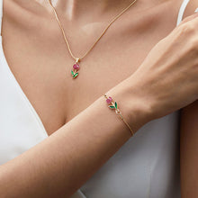 Load image into Gallery viewer, Colorful Tulip Flower Bracelet Fashion Creative Flower Snake Bone Bracelet Women Tulip Elegant Bracelet Necklace Accessories