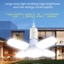 Load image into Gallery viewer, Fan Shaped Foldable LED Bulb 85-265V 40 Bulbs Deformation Suitable For Homes Warehouses and Garages Warm White Celling Light