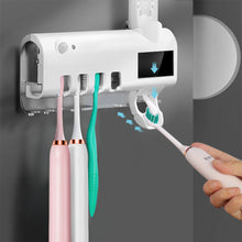 Load image into Gallery viewer, Wall Mount Toothpaste Squeezer Adsorption Toothbrush Holder Storage Rack Bathroom Accessories