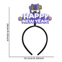 Load image into Gallery viewer, 2024 Happy New Year Headband Girl New Year Party Decorations Photography Props Party Hair Band Headwear Hair Accessories