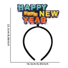 Load image into Gallery viewer, 2024 Happy New Year Headband Girl New Year Party Decorations Photography Props Party Hair Band Headwear Hair Accessories