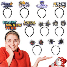 Load image into Gallery viewer, 2024 Happy New Year Headband Girl New Year Party Decorations Photography Props Party Hair Band Headwear Hair Accessories