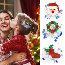 Load image into Gallery viewer, Christmas Girls Mesh Hair Clip Cute Antler Snowman Hairpin Kids Barrette Side Clip Headwear Hair Accessories Xmas Party Decoration