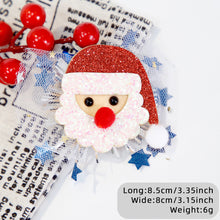Load image into Gallery viewer, Christmas Girls Mesh Hair Clip Cute Antler Snowman Hairpin Kids Barrette Side Clip Headwear Hair Accessories Xmas Party Decoration