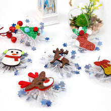 Load image into Gallery viewer, Christmas Girls Mesh Hair Clip Cute Antler Snowman Hairpin Kids Barrette Side Clip Headwear Hair Accessories Xmas Party Decoration
