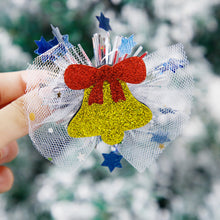 Load image into Gallery viewer, Christmas Girls Mesh Hair Clip Cute Antler Snowman Hairpin Kids Barrette Side Clip Headwear Hair Accessories Xmas Party Decoration