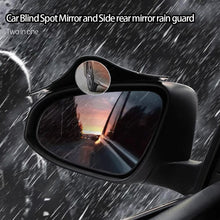 Load image into Gallery viewer, 2Pcs 360 Rotatable Car Blind Spot Mirror and Rain Eyebrow Auto Parking Safety Auxiliary Mirror Accessories