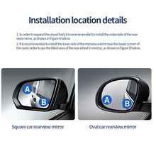 Load image into Gallery viewer, 2Pcs Car 360° Rotating Blind Spot Rear View Mirror Wide Angle Adjustable Round Mirror Suction Cup Convex Mirror