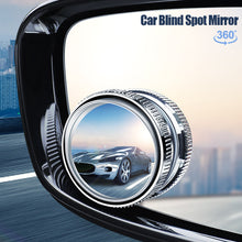 Load image into Gallery viewer, 2Pcs Car 360° Rotating Blind Spot Rear View Mirror Wide Angle Adjustable Round Mirror Suction Cup Convex Mirror