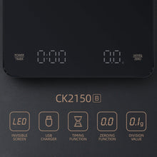 Load image into Gallery viewer, Digital Coffee Scale with Timer LED Screen Espresso USB 3kg/ 0.1g High Precision Measures in Oz/ml/g Kitchen Scale