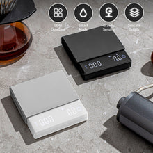 Load image into Gallery viewer, Digital Coffee Scale with Timer LED Screen Espresso USB 2kg/ 0.1g High Precision Measures in Oz/ml/g Kitchen Scale